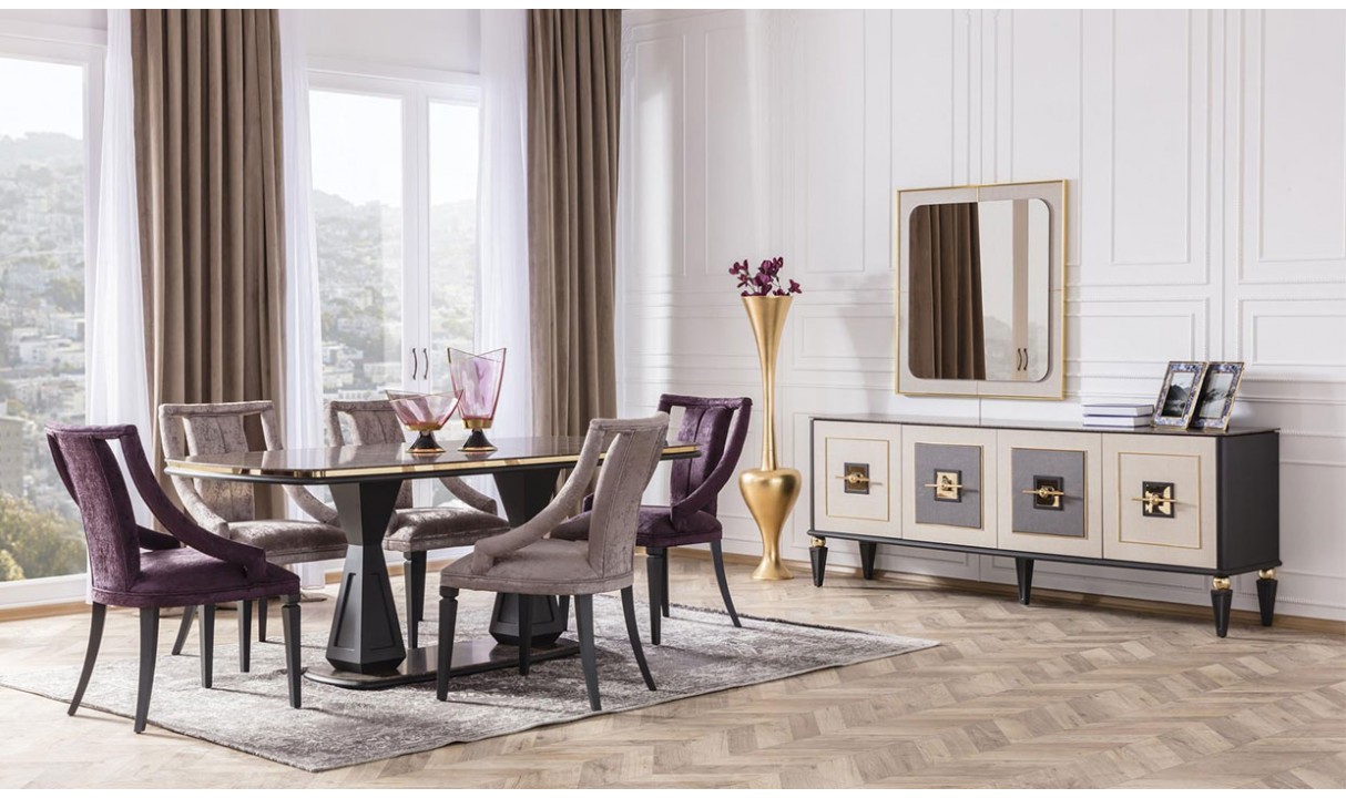 Lüx Gold Yemek Odası Takımı